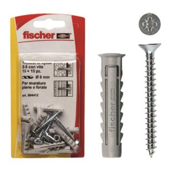 TASSELLI SX 5 S K C/VITE BLISTER 

FISCHER TASSELLI TASSELLI CON VITI 10 TASSELLI+10 VITI