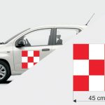 BANDIERA AEREOPORTUALE MAGNETICA 45X45 RIFRANGENTE