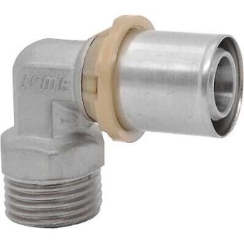 RACCORDO CURVO MASCHIO A PRESSARE PER MULTISTRATO ICMA 20x3/4"