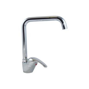 MISCELATORE MONOCOMANDO PER LAVELLO CON CANNA GIREVOLE SERIE PRINCE