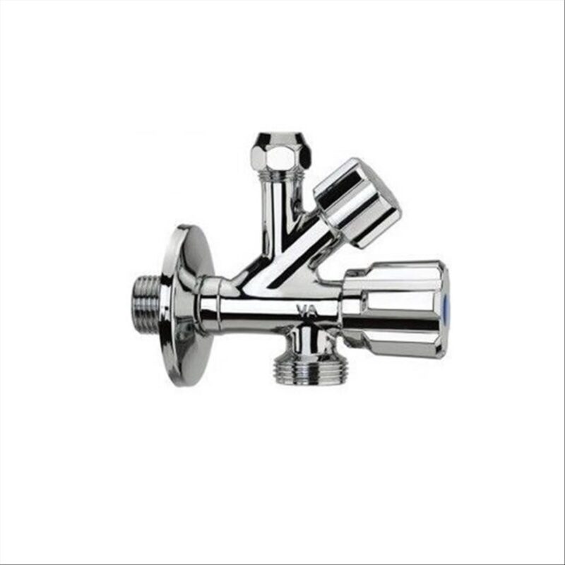 RUBINETTO SOTTOLAVABO COMBINATO LAVATRICE A 3 VIE 3/4" x 1/2" x Ø10