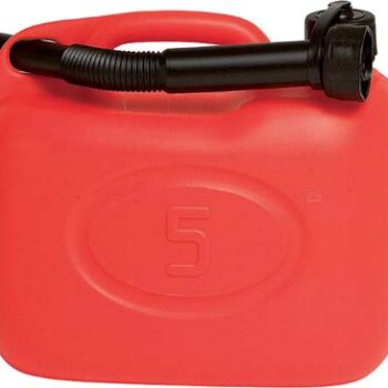 TANICA OMOLOGATA ROSSA CARBURANTE 5 LITRI  BENZINA CON BECCUCCIO PLASTICA
