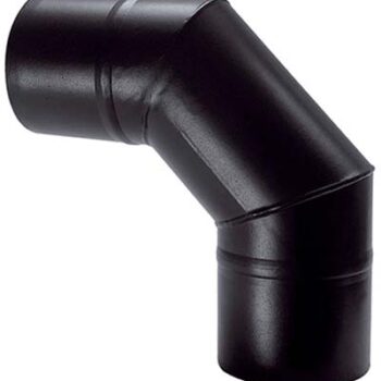 GOMITO PELLET 90° NERO OPACO SAVE CM 8