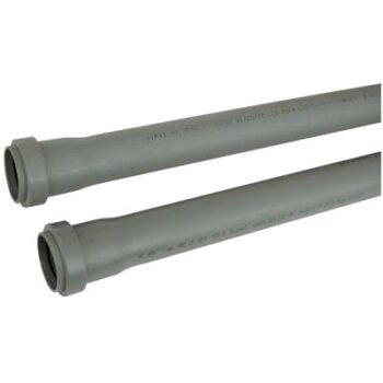 TUBO SCARICO IDRICO AD INNESTO 2 BICCHIERI PP GRIGIO MM 40 CM 100