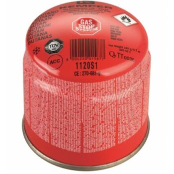 CARTUCCIA GAS BUTANO PROPANO A FORARE GR 190 + VALVOLA SICUREZZA