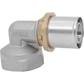 RACCORDO CURVO FEMMINA A PRESSARE PER MULTISTRATO ICMA 16x1/2"