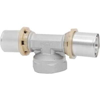 RACCORDO A TEE FEMMINA A PRESSARE PER MULTISTRATO ICMA 16x1/2"x16