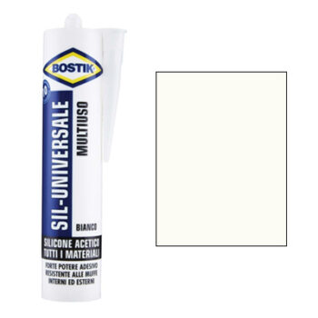 SILICONE ACETICO SIL UNIVERSALE BOSTIK BIANCO RAL 9010 ML 280