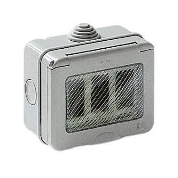 ELETTROCANALI CONTENITORE DA PARETE 3 POSTI IP55 CASSETTA DI DERIVAZIONE COMPATIBILE MAGIC TONDO'