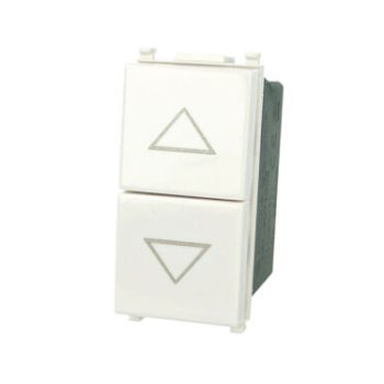 PULSANTE DOPPIO 1P NO+1P NC 10 A 250V~ 1M BIANCO COMPATIBILE VIMAR PLANA