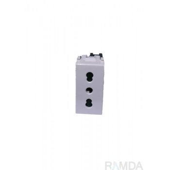 PRESA BIPASSO BIVALENTE 2P+T 10/16A BIANCO COMPATIBILE VIMAR PLANA