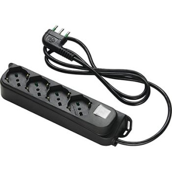 MULTIPRESA BIPASSO SCHUKO + INT.LUM RETAIL FME NERO POSTI 4
