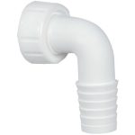 PORTAGOMMA CURVO + GHIERA SCARICO LAVATRICE PP BIANCO