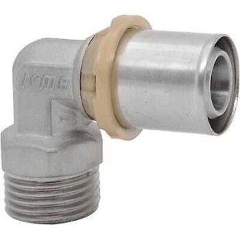 RACCORDO CURVO MASCHIO A PRESSARE PER MULTISTRATO ICMA 20x1/2"