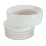 PROLUNGA DIRITTA WC ECCENTRICA MANICOTTO IN GOMMA BIANCA DIAM100 X SCARICO WC