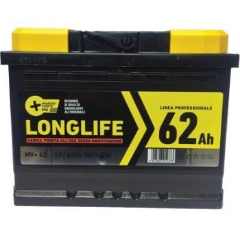 BATTERIA AUTO MODULO VALORE + AH 62 DX SPUNTO 550A MM 242X175 H.MM 190