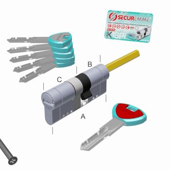 CILINDRO SECUREMME EVOK18 A1 TOP CODOLO 31 - CHIAVE 31 mm FRIZIONATO 5 CHIAVI