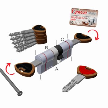 CILINDRO SECUREMME EVOK38 A TOP 31-31 FRIZIONATO 5 CHIAVI