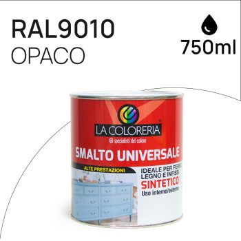 LA COLORERIA SMALTO LT 0,750 RAL9010 BIANCO OPACO