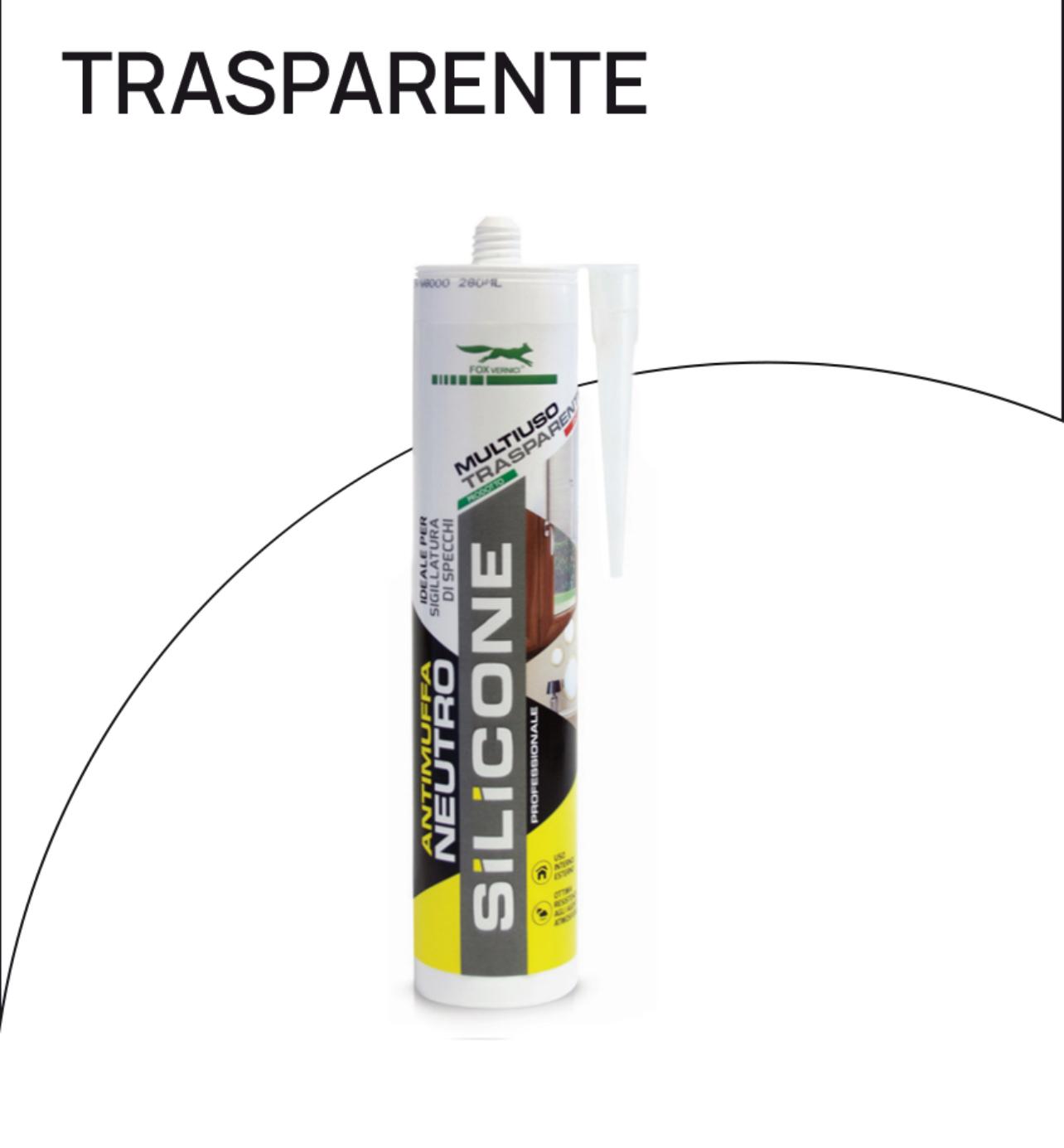 SILICONE NEUTRO TRASPARENTE SPECCHI FOX
