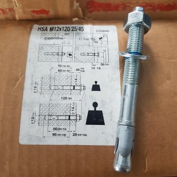 HILTI 1 PZ TASSELLO ACCIAIO ESPANSIONE HSA M12 X 120/25/45 ART.255846
