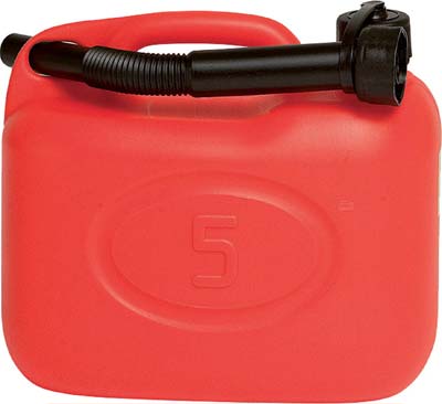 TANICA OMOLOGATA ROSSA CARBURANTE 5 LITRI BENZINA CON BECCUCCIO PLASTICA