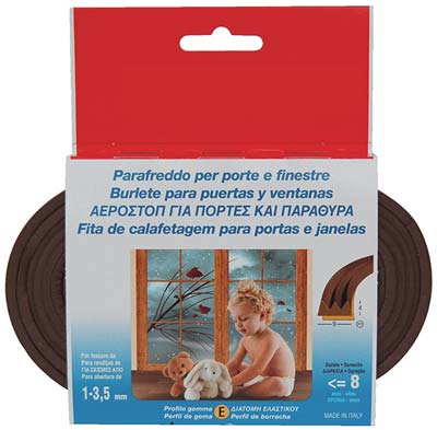 PARAFREDDO GEKO STRIP PROFILO E
GOMMA EPDM ESPANSA MARRONE MT 6