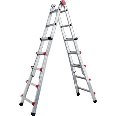 SCALA TELESCOPICA PROFI AUTO SICOS
ALLUMINIO H.CM 139/444 PIOLI 4+5