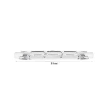 LAMPADA ALOGENA DIMMERABILE R7S 78MM 80W 1375 LUMEN BIANCO CALDO 2800K 2PZ