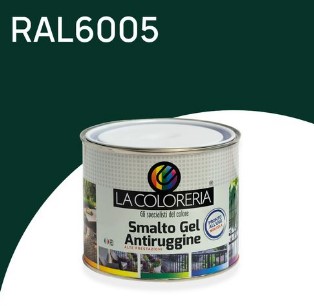 LA COLORERIA SMALTO GEL LT 0.500 RAL 6005 VERDE MUSCHIO