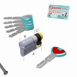 MEZZO CILINDRO CROMO SATINATO EVO K18P A1 TOP MODULARE CHIAVE 31-10