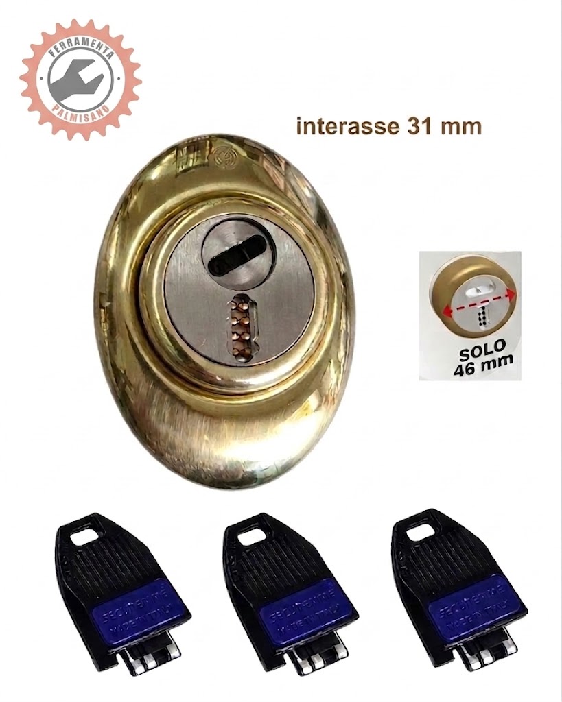 MEC-DEF KIT PROTETTORE MECCANICO CILINDRO ANTIACIDO OTTONE 31MM