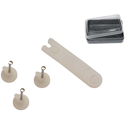 GANCIO QUADRO TIPO BLITZ PRONTY
FERRO NICHELATO/PLT BIANCA CF=PZ 20+ APPLICATORE