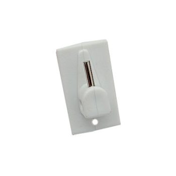 GANCIO BRIS BRIS BASE PLASTICA PRONTY RAMPINO METALLO MM 18X32 BIANCO CF=PZ 4