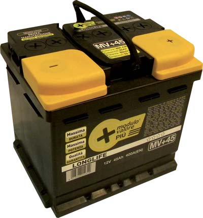 BATTERIA AUTO MODULO VALORE + AH 45 DX SPUNTO 360A MM 207X175 H.MM 190