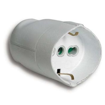 PRESA MOBILE SCHUKO FME BIANCO 2P+T 16A BIPASSO