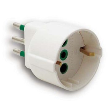 ADATTATORE 16A > SCHUKO FME BIANCO 2P+T 16A