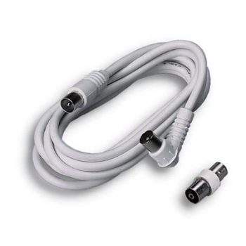 PROLUNGA COASSIALE TV + ADATTATORE FME
SPINA DRITTA + PRESA 90° MM 9,5 OHM 75 MT 3