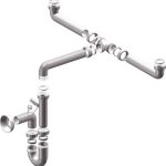 SIFONE PP SALVASPAZIO 2 VASCHE + 1 ATTACCO BIANCO MM 40 1"1/2