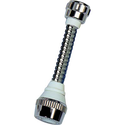 DOCCETTA AERATORE PROLUNGATA SPIRALE OTTONE CROMO CM 15 F22X1