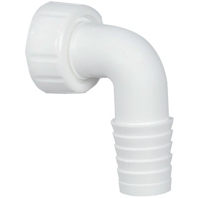 PORTAGOMMA CURVO + GHIERA SCARICO LAVATRICE PP BIANCO