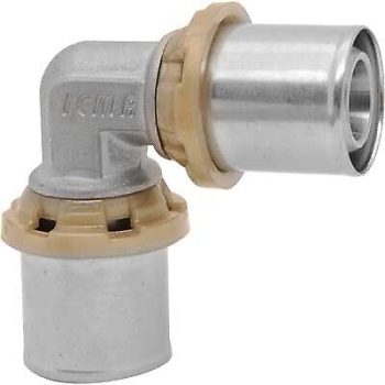 RACCORDO CURVO DOPPIO A PRESSARE PER MULTISTRATO ICMA 16x16