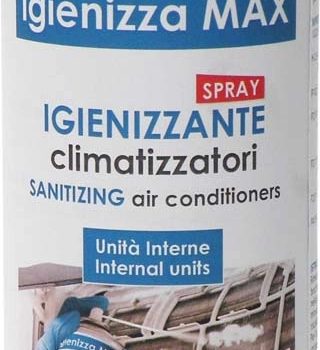 SPRAY IGENIZZANTE PER CONDIZIONATORI RIMUOVE MUFFE GERMI BATTERI CATTIVO ODORE
