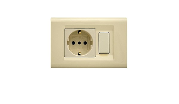 PLACCHE UNEL DECENTRATA AVORIO ECL2698A