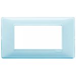 PLACCA 4 MODULI VIMAR PLANA REFLEX ACQUA IN TECNOPOLIMERO 14654.45
