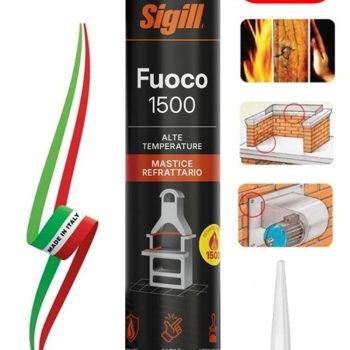MASTICE REFRATTARIO CERAMICO AD ALTA TEMPERATURA (1500°C) "SIGILL" ITALY 580gr