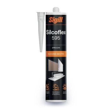 SILICONE SIGILLANTE NEUTRO OSSIMICO PER SPECCHI SILCOFLEX 595 ML.300 TRASPARENTE