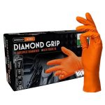 GUANTO NITRILE MONOUSO ARANCIO DIAMOND MED GR 8,5 AQL 1,5 SENZA POLVERE CF=PZ 50 XL